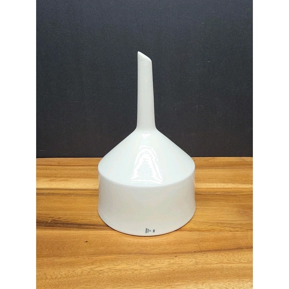 Vtg Coors USA 3 B-5Porcelain Buchner Funnel White Glazed Filter Strainer EUC